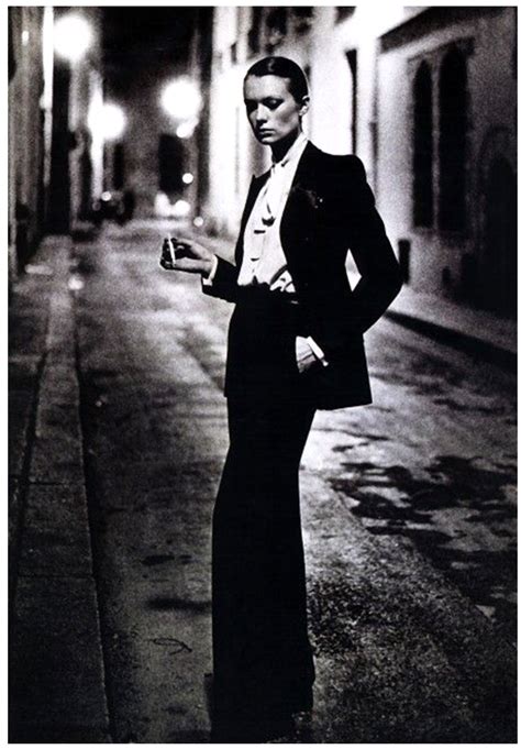 Helmut Newton’s photograph of “Le Smoking” by Yves Saint Laurent